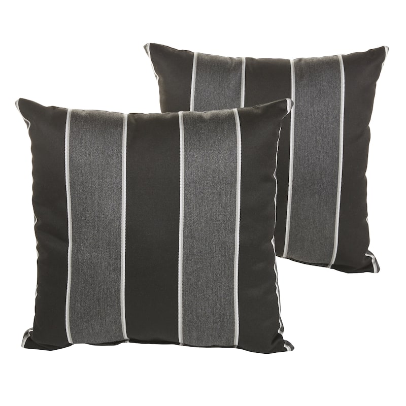 Chapman Sunbrella Peyton Granite Indoor/ Outdoor 18 Inch Knife Edge Pillow Set