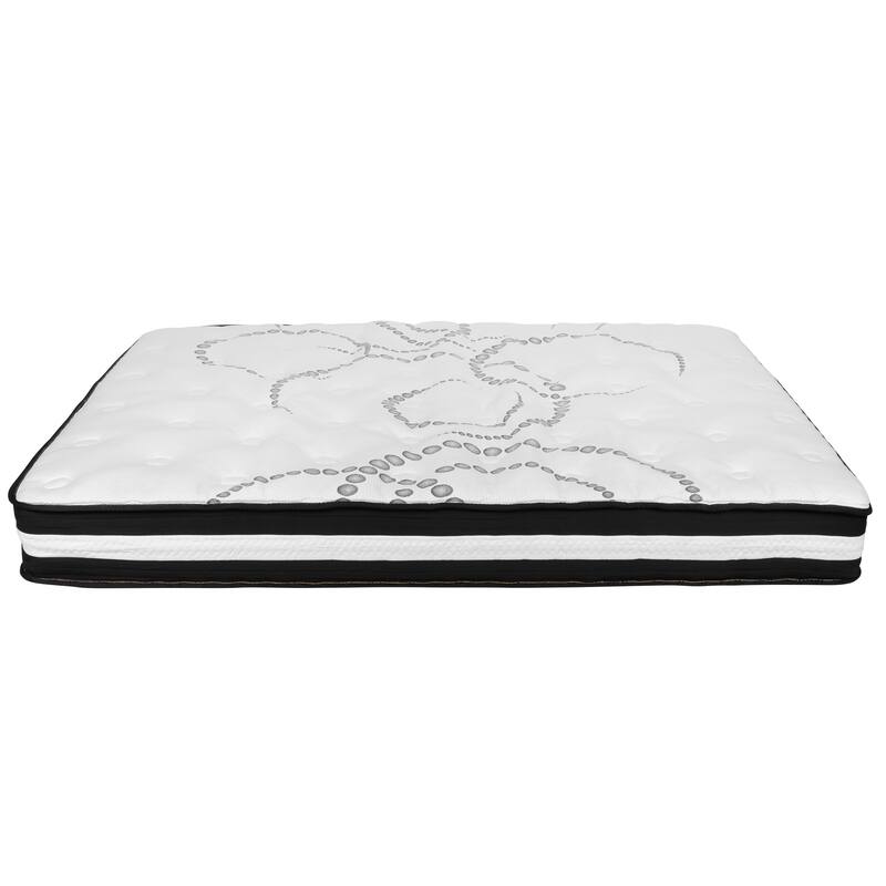 Platform Bed Frame; Pocket Spring Mattress & Memory Foam Topper