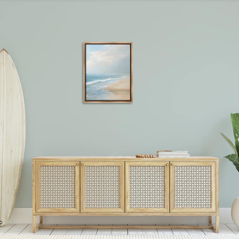 Stupell Serenity Beach View Framed Floater Canvas Wall Art Design By Franklyn Gregory