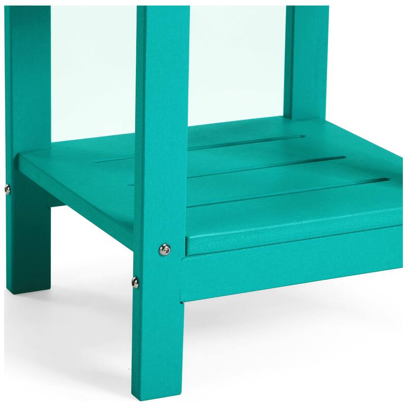 Brighton Outdoor Poly Two Shelf Side Table