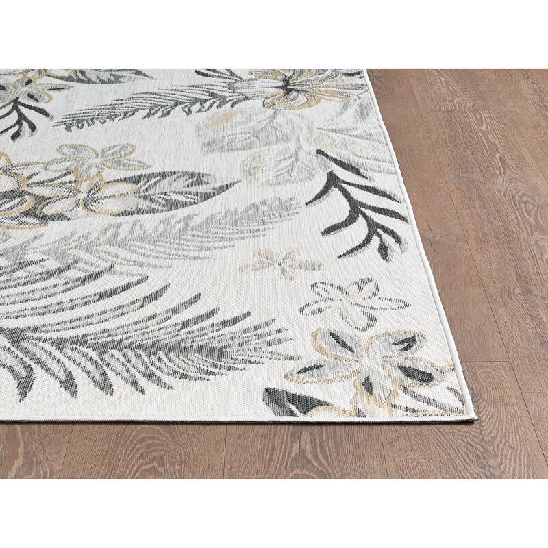 Domani Novarro Modern Palms Reversible Indoor/Outdoor Area Rug