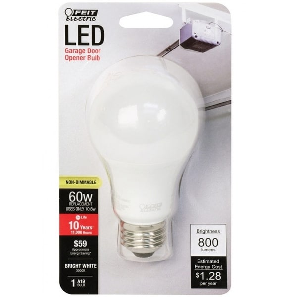 Garage Door Opener Light Bulb >> Feit Electric Om60930ca10kgar Led Garage Door Opener Light Bulb 10 6 Watts Garage Door Opener Light Bulb >> Feit Electric Om60930ca10kgar Led Garage Door Opener Light Bulb 10 6 Watts
