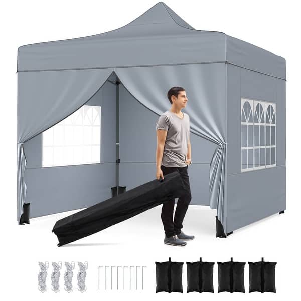 outside canopy tents 10' x 10' Tent with UV50+ & Wheeled Bag, 2 Half Sidewalls, Dark Gray Accessories:Lock (+ $129.99) JHS expands its affordable iPhone 15 Pro Max coated steel frame
