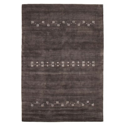 Kashkuli Gabbeh Grey Rug 6'8" x 9'8" - 6'8 x 9'8