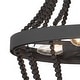 preview thumbnail 28 of 29, Cauhu 4-light Farmhouse Coastal Beaded Empire Chandelier for Dining Room - 16'' W x 16'' D x 27'' H