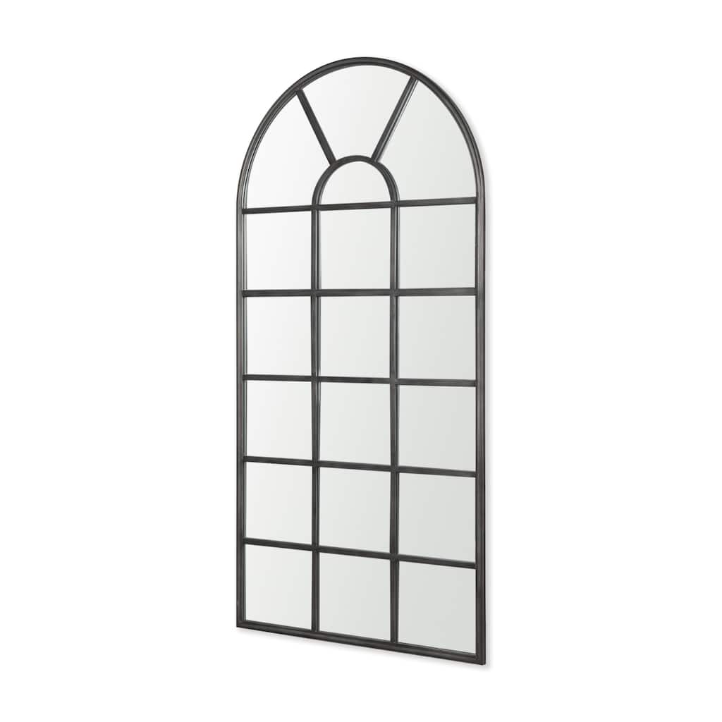Dionne Black Iron Frame Arched Wall Mirror (63" x 32") - 31.9L x 1.1W x 63.0H