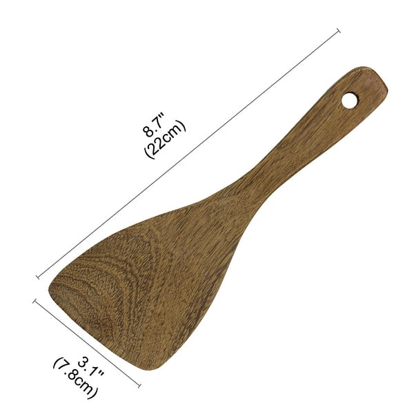 8.7" Wood Turner Spatula Heat Resistant Non-Sticky Seamless Cookware - 8.7" x 3.1"(L*W)