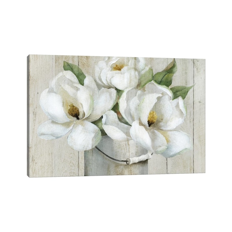 iCanvas "Shiplap Magnolias" by Nan Canvas Print