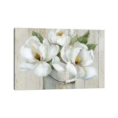 iCanvas "Shiplap Magnolias" by Nan Canvas Print