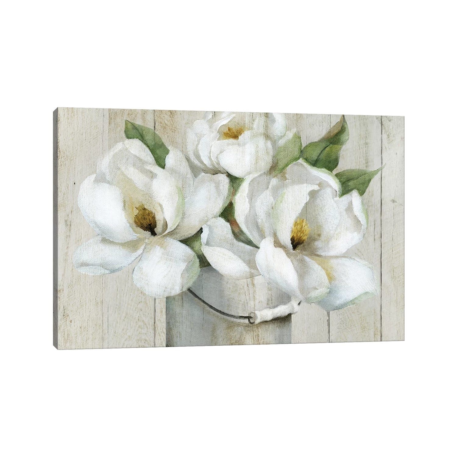 iCanvas "Shiplap Magnolias" by Nan Canvas Print