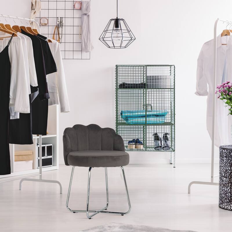 Hillsdale Furniture Catalina Metal Vanity Stool - 25.25H x 20.5W x 20.5D