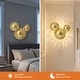 preview thumbnail 6 of 8, 17" Art Deco Gold 3-Light LED Sunbeam Flush Mount Wall Light Sconce