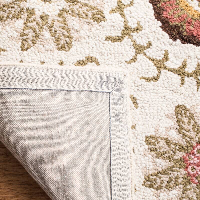 SAFAVIEH Handmade Blossom Euna Modern Floral Wool Rug