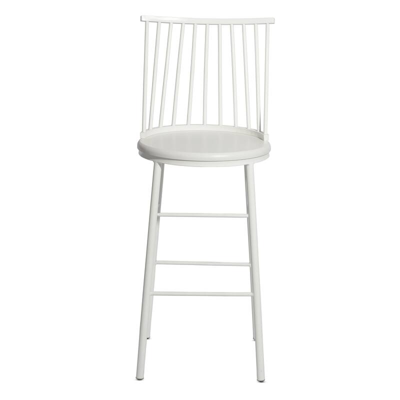 Fonda Windsor Back Metal Bar Stool by Greyson Living - White