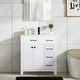 preview thumbnail 85 of 143, Modern Bathroom Vanity with Sink & Faucet Storage Cabinet Set 30 in - White