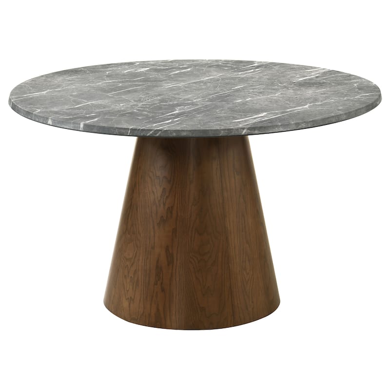 Franklin 50-inch Round Dining Table Grey and Dark Oak - Grey/Dark Oak