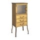 preview thumbnail 9 of 32, Sleek Metal Cabinet Storage with 3 Drawers Gold