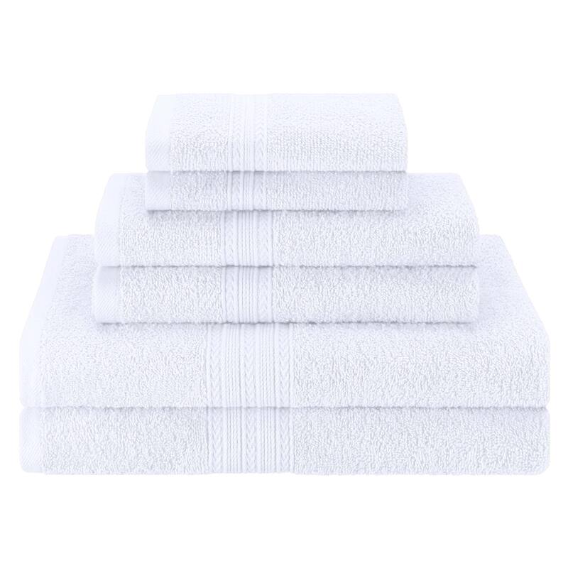 Eco-Friendly Sustainable Cotton 6-Piece Bathroom Towel Set