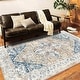 preview thumbnail 4 of 65, Washable Vintage Floral Area Rug Non-Slip Thin Rug for Living Room, Bedroom, Kitchen and Bath Machine Washable Indoor Pet Rugs ‎10' x 14' (Rectangular) - Taupe and Blue - Rectangle