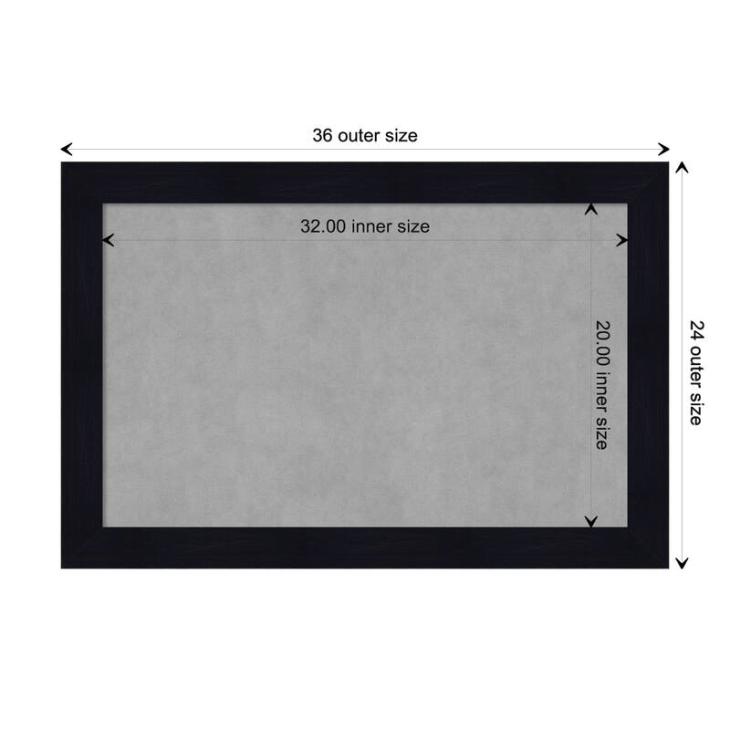 Amanti Art Shiplap Navy Framed Magnetic Board - Board Size 32x20