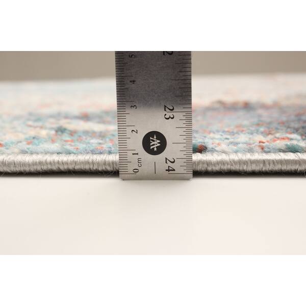 ECARPETGALLERY Machine Woven Tribeca Teal Area Rug