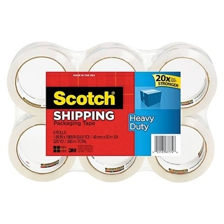 Scotch 3850 Heavy-Duty Packaging tape, 4,8 cm x 54.6yds, Clear, 4/Pack