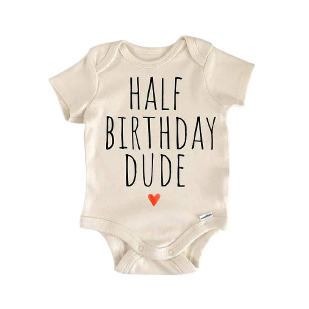 Half Birthday 6 Months - Baby Boy Girl Clothes Infant Bodysuit Funny Cute Newborn