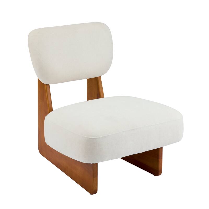 Modern Lounge Chairs with Solid Wood Frame (Set of 2)