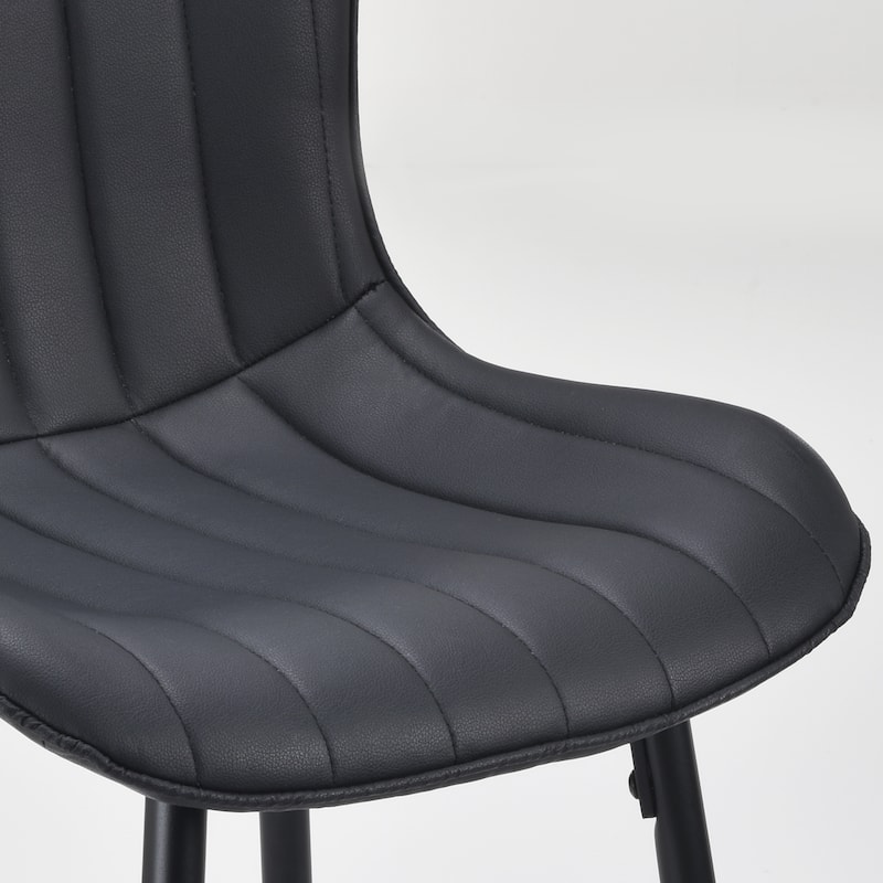 Dining Table Chairs Counter Stools Set of 2 - Black