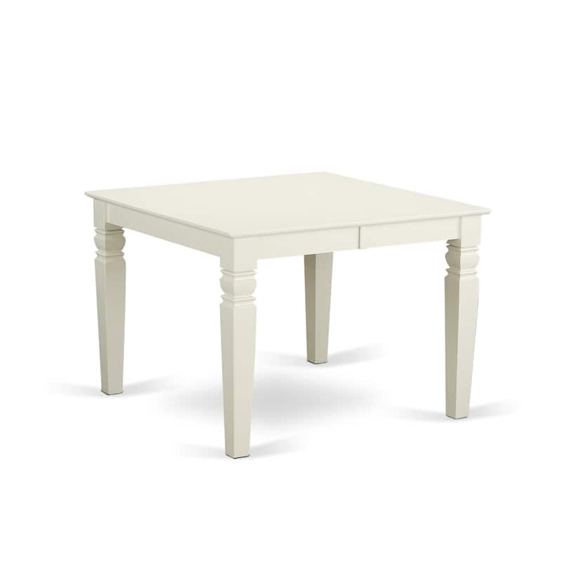 East West Furniture Dining Set Includes a Rectangle Wooden Table and Upholstered Chairs, Linen White (Pieces Options)