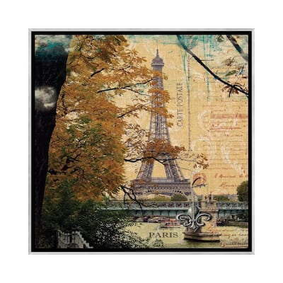 iCanvas "Eiffel Romance III" by Sandy Lloyd Framed