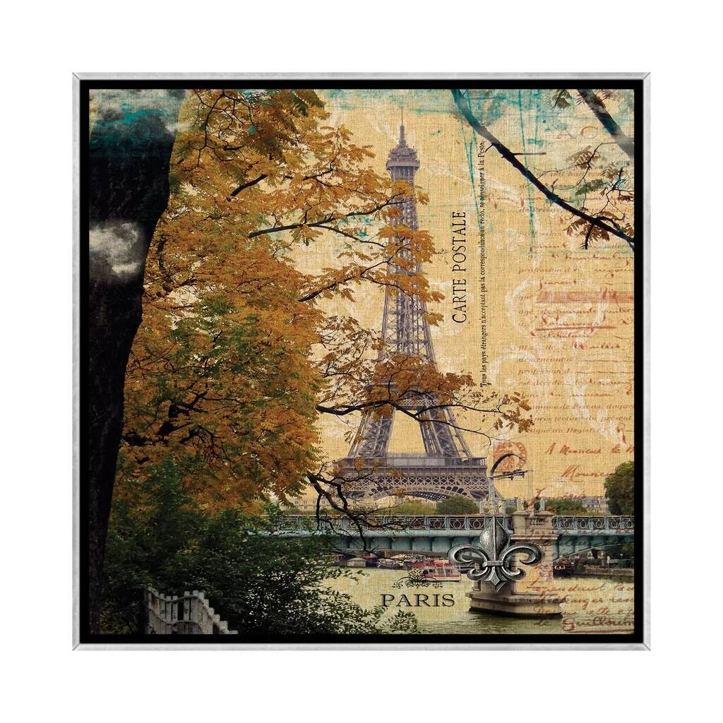 iCanvas "Eiffel Romance III" by Sandy Lloyd Framed