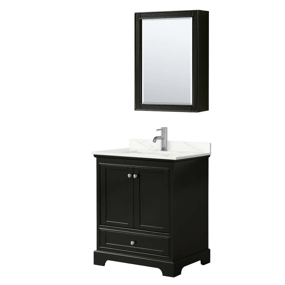 Deborah 30-inch Single Vanity, Quartz Top, Medicine Cabinet
