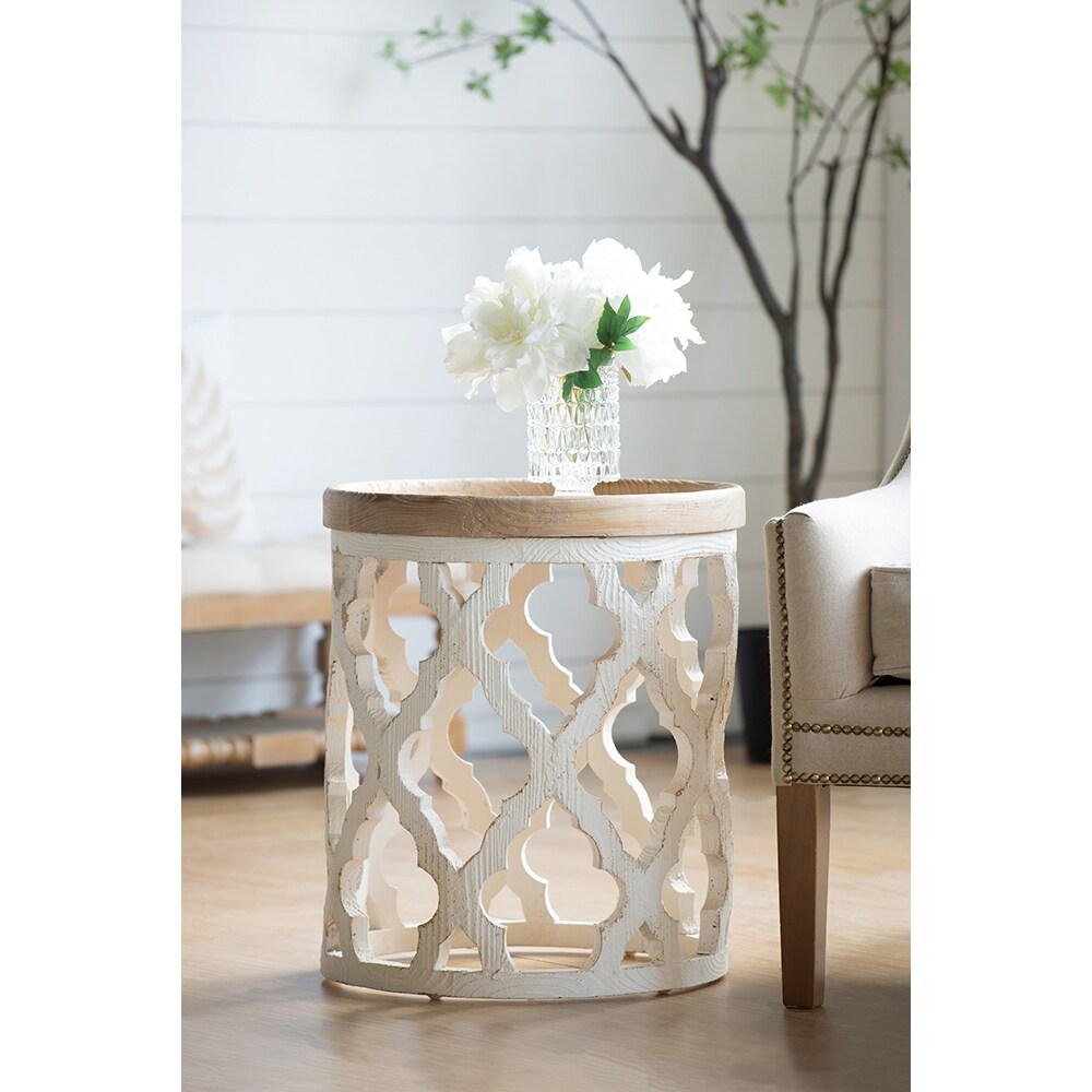 Round fretwork coffee table sale