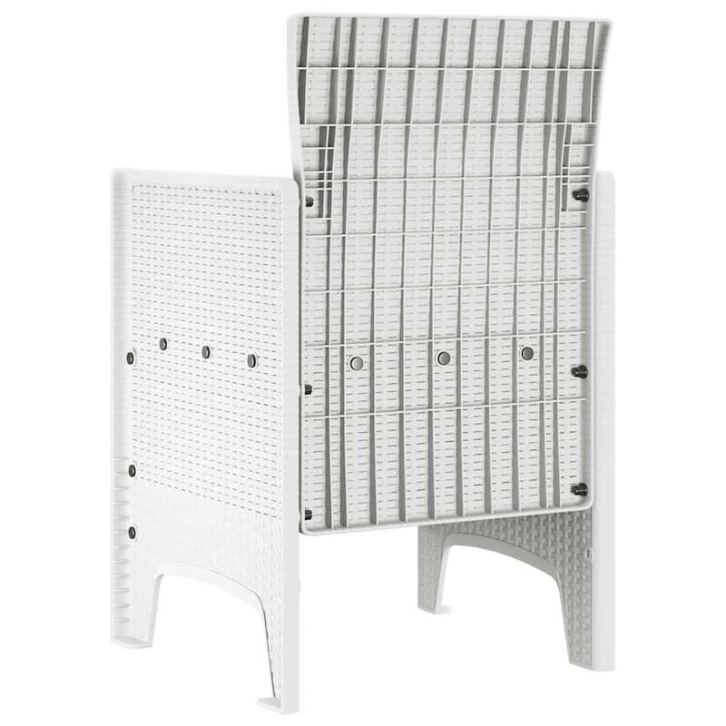 vidaXL Garden Chair 2/4 pcs Anthracite/Brown/White 53 x 49 x 85 cm PP - 53 x 49 x 85 cm