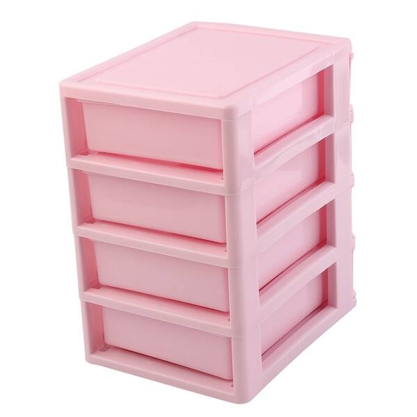 Shop Plastic 4 Layers Jewelry Sundries Storage Cabinet Container