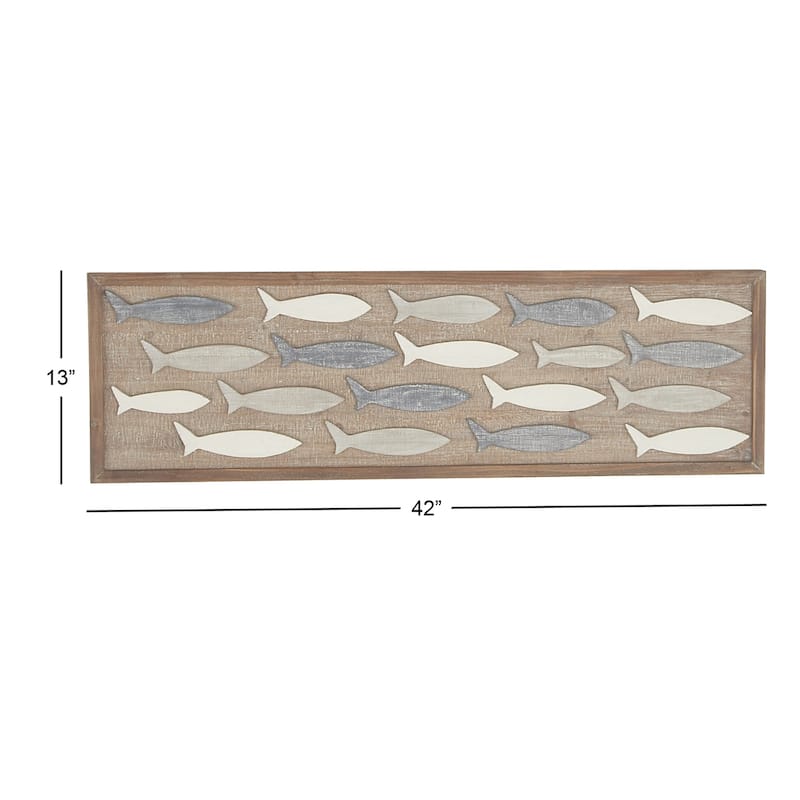 Wood Fish Wall Decor - Brown - Roche River Decor