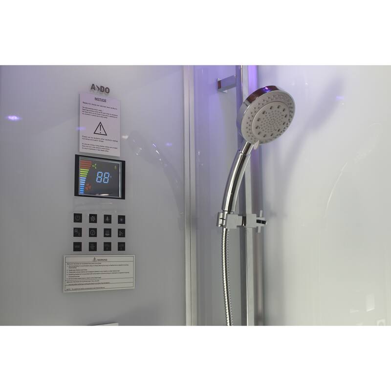 Platinum DZ961F8 Steam Shower-White (Left Side Controls)