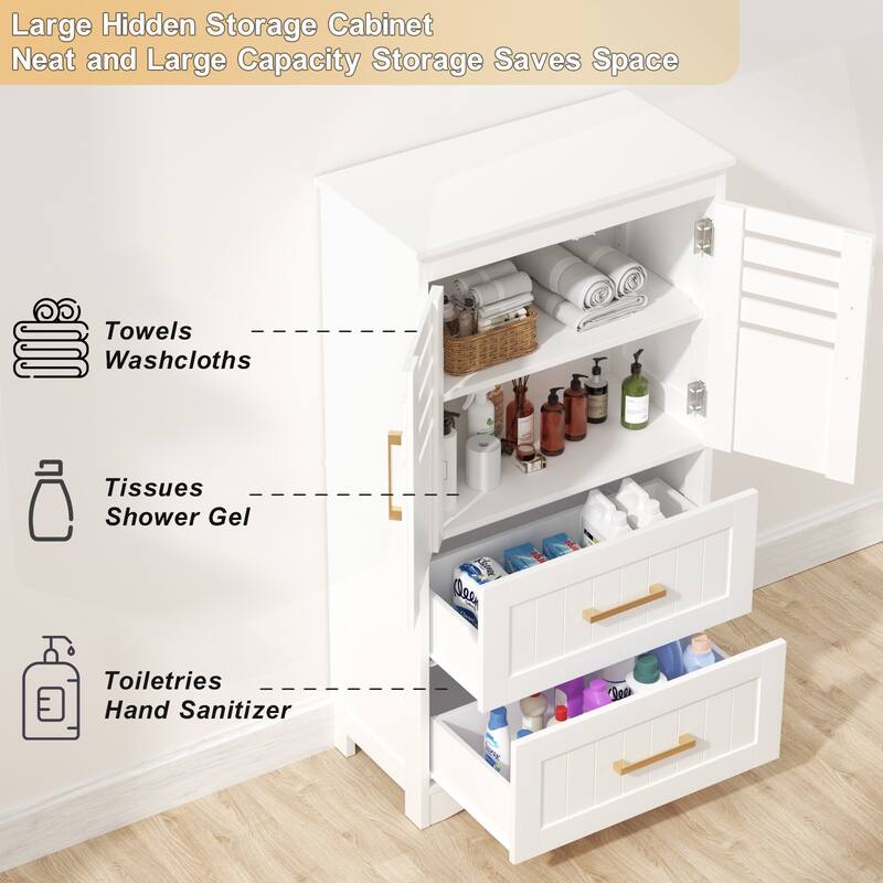 Versatile Bathroom Storage Cabinet with Multiple Compartments and Advanced Features