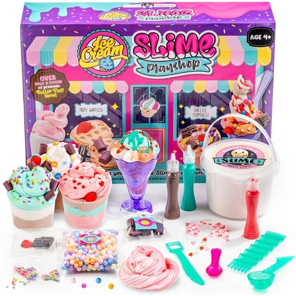 slide 2 of 10, Original Stationery Ice Cream Slime Playshop, Make Ice Cream Slime Toys & Sweet Waffle Slime, Fun Gift Idea