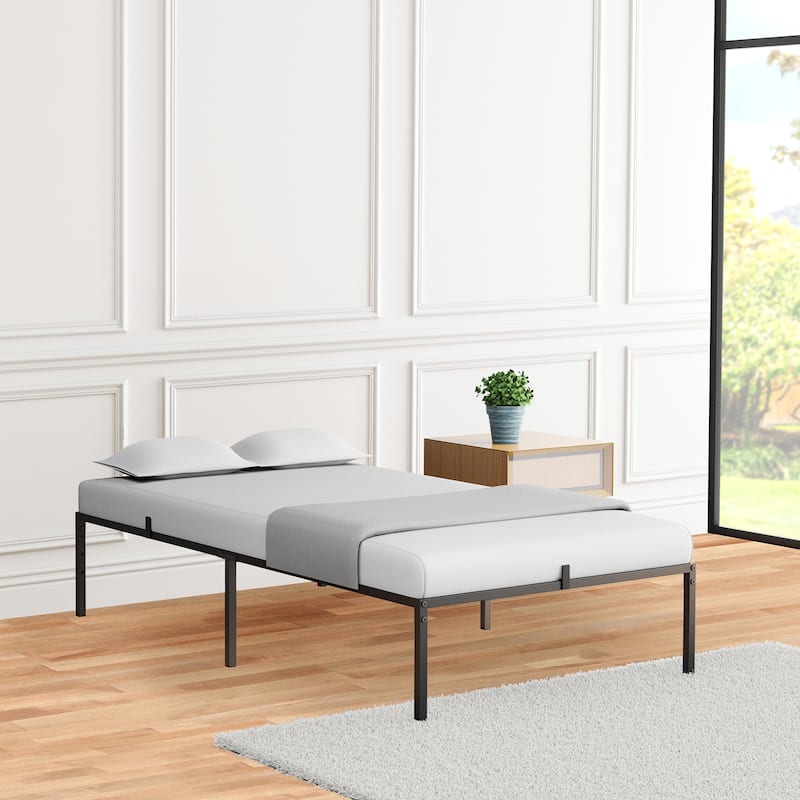Bed Frame With Storage And Steel Slat Support