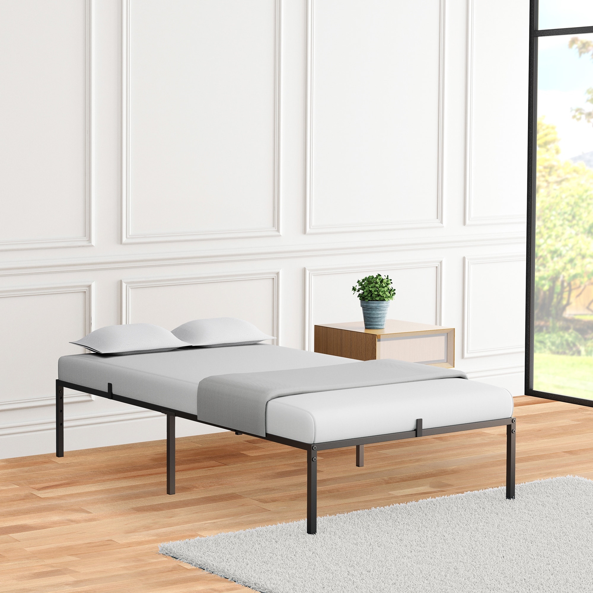 Sturdy bed frame deals for plus size