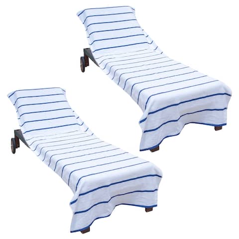 Arkwright Pool Chair, Lounge Covers (30x85 In + 8 In Pocket, 2-Pack) - 30" x 85" + 8" Deep Pocket