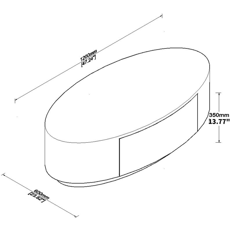 Modern Luxury Oval Coffee Table, Elegant Living Room Accent Piece