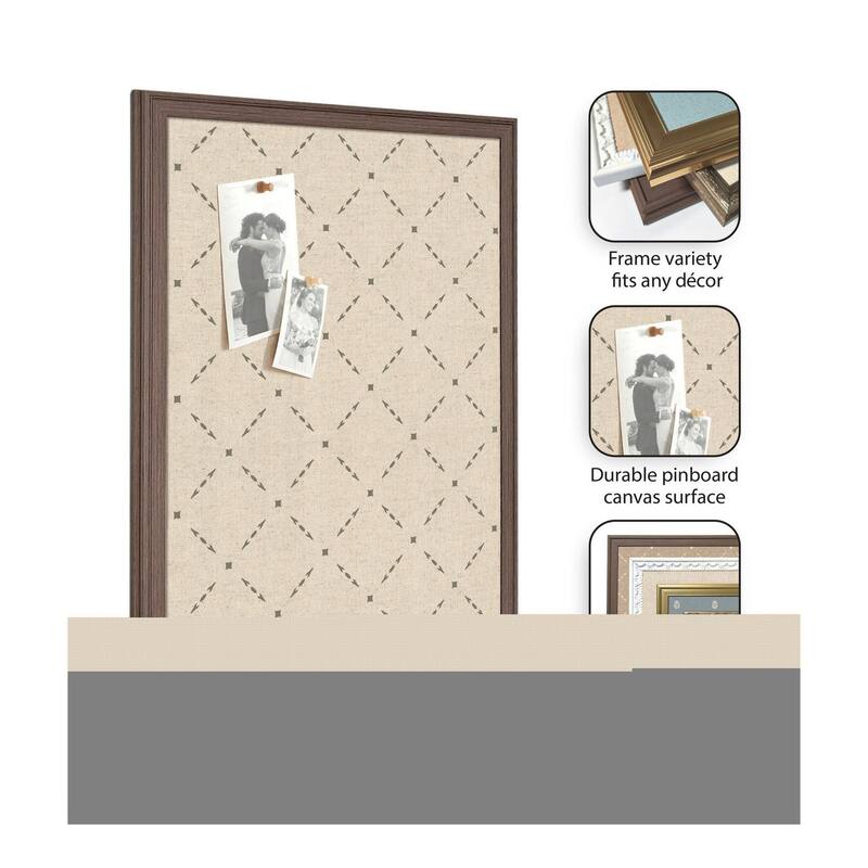 Kate and Laurel Pinboard Green Lattice Print