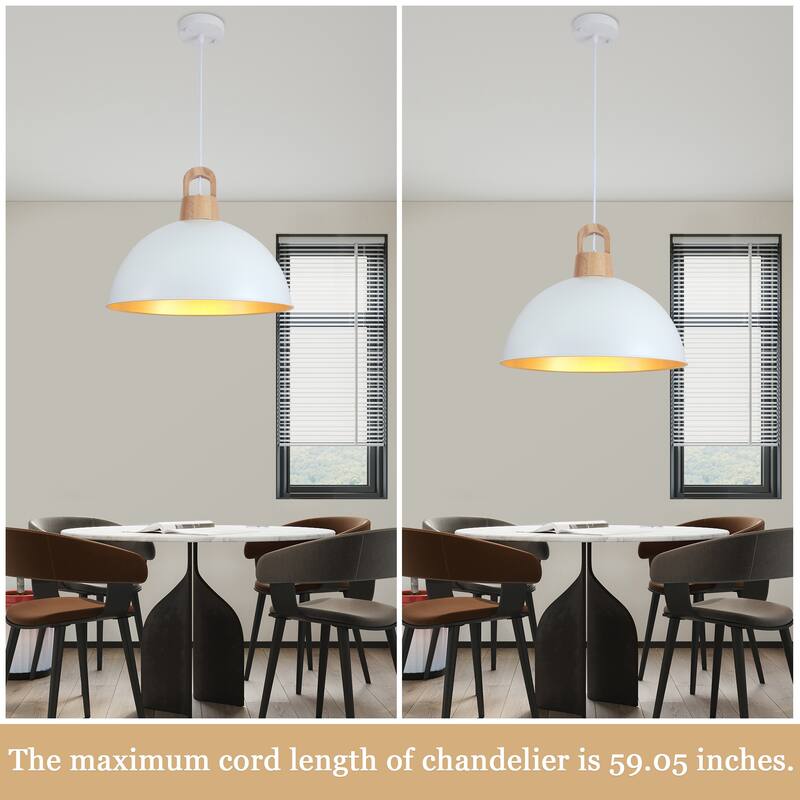 1 - light Industrial Dome Pendant Modern Hanging Lamp for Dining Room Living Room Foyer