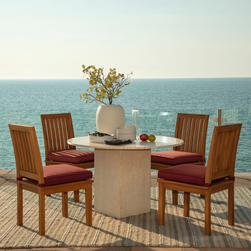 ARDEN Foam Outdoor Double Welted Dining Seat Cushion, 19 x 19