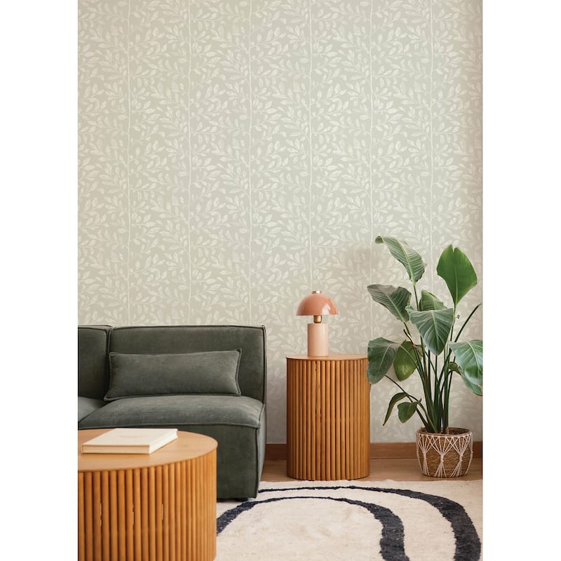 A-Street Prints Sagecrest Light Grey Sapling Wallpaper