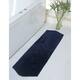 Home Weavers Waterford Collection Absorbent Cotton Machine Washable and Dry Runner Rug - Navy