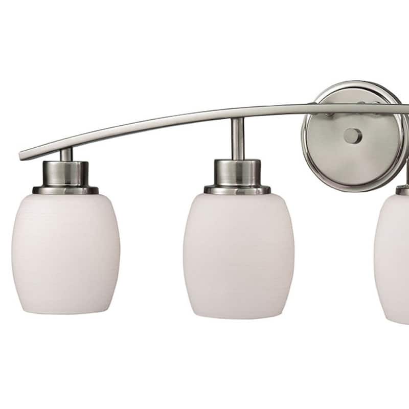 Casual Mission 28-inch Wide 4-Light Vanity Light in Brushed Nickel - 28
